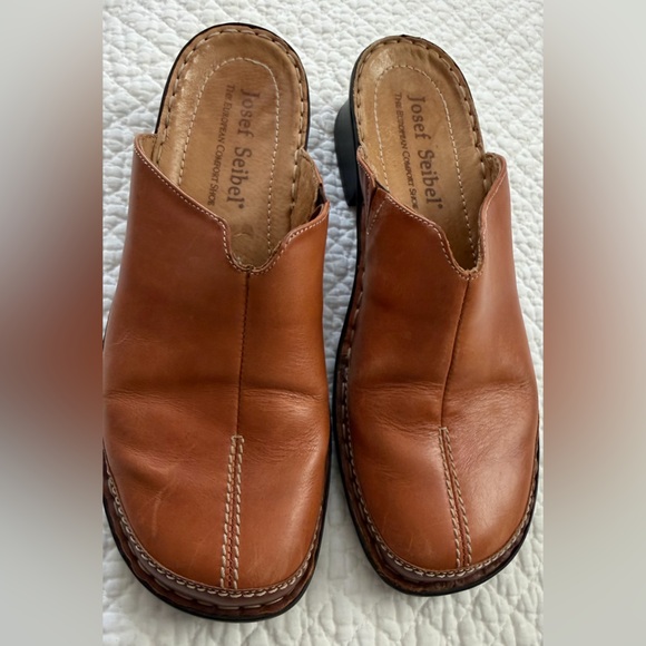 Josef Seibel Women's Tan Leather Loafers, Size 40 - Picture 5 of 7
